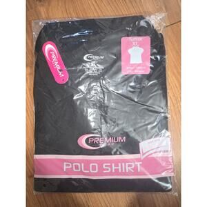 Premium Wear Polo T-Shirt for Junior Girls Size XL Uniform Black Moisture Wickin